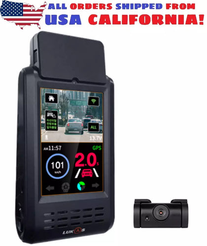 [NEW] LUKAS QVIA H-900-2CH | 4K UHD DASHCAM | WI-FI,ADAS,GPS,PARKING MODE (128GB)